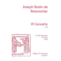 6 Concerti op.38 Band 1 (Nr.1-3) : - Joseph Bodin de Boismortier