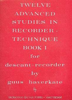 12 advanced Studies in Recorder - Book I