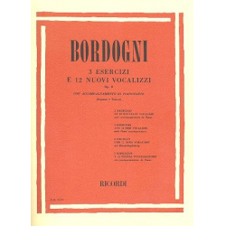 3 Esercizi e 12 nuovi vocalizzi op.8 : per - Marco Bordogni