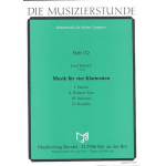 Musik für 4 Klarinetten - Josef Bönisch