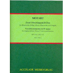 2 Divertimenti Kv Anh. 229 Nr. 1 und 2 - Wolfgang Amadeus Mozart