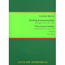 50 Konzertstudien Op. 26 Band 1 - Ludwig Milde