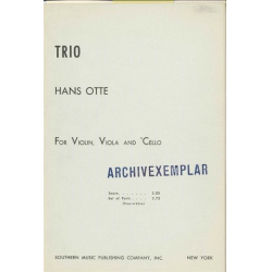 Trio : für Violine, Viola und - Hans Otte