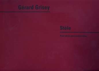 Stele for 2 bass drums (Partitur) - Gérard Grisey
