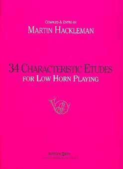 34 characteristic Etudes for low horn playing (bass clef)