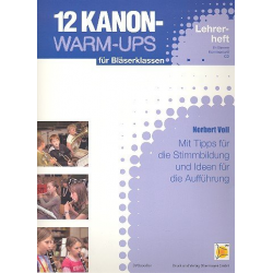 12 Kanon-Warm-Ups Bb Stimme (Klr, Bassklr, Trp, Flgh, Soprsax, Tensax, Tnh) - Norbert Voll
