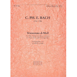Triosonate d-Moll : für Flöte, - Carl Philipp Emanuel Bach