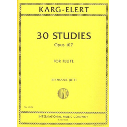 30 Studies op.107 : - Sigfrid Karg-Elert