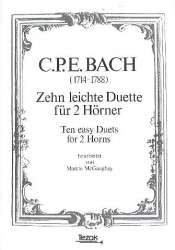 10 leichte Duette für 2 Hörner - Carl Philipp Emanuel Bach