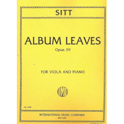 Album Leaves op.39 : for viola and - Hans Sitt