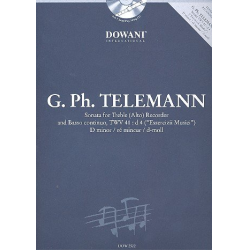 Sonate d-Moll TWV41:d4 (+CD) - Georg Philipp Telemann / Arr. Manfredo Zimmermann