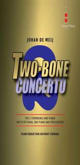 Two-Bone Concerto - for two trombones and piano (reduction) (with optional 2nd piano and percussion)