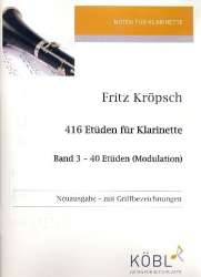 40 Modulations-Etüden mit Griffbezeichnungen : - Fritz Kröpsch