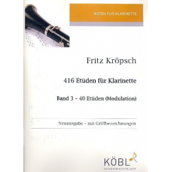 40 Modulations-Etüden mit Griffbezeichnungen : - Fritz Kröpsch
