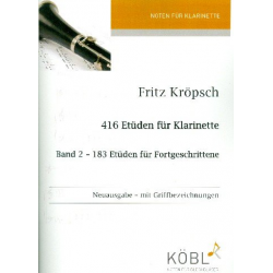 183 Etüden für Fortgeschrittene : für Klarinette - Fritz Kröpsch