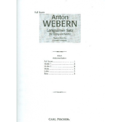 Langsamer Satz - Anton von Webern