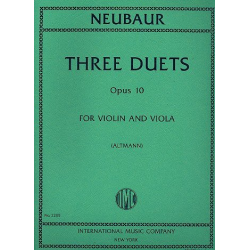 3 Duets op.10 : for violin and viola - Franz Neubauer