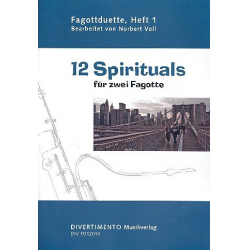 12 Spirituals :  für zwei Fagotte
