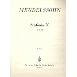 Sinfonia h-Moll Nr.10 : - Felix Mendelssohn-Bartholdy