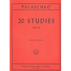 20 Studies op.36 : for viola solo - Johannes Palaschko