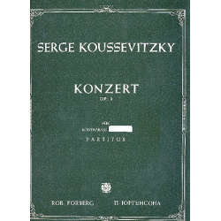 Konzert fis-Moll op.3 (Studienpartitur) - Serge Koussevitzky