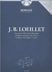 Sonate G-Dur op.1,3 (+CD) : für Altblockflöte - Jean Baptiste (John of London) Loeillet