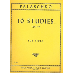 10 Studies op.49 : for viola - Johannes Palaschko