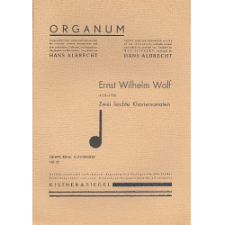 2 leichte Sonaten für Klavier - Ernst Wilhelm Wolf