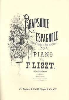 Rhapsodie espagnole für Klavier und Orchester für 2 Klaviere - Partitur