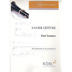 5 Sonaten - Jean Xavier Lefèvre