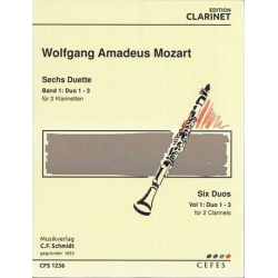 6 Duette Band 1 (Nr.1-3) für 2 Klarinetten - Wolfgang Amadeus Mozart