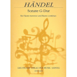 Sonate G-Dur : für Flöte und Bc - Georg Friedrich Händel (George Frederic Handel)