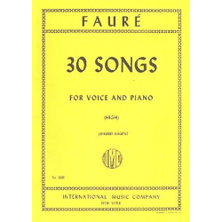 30 Songs : for high voice and piano - Gabriel Fauré