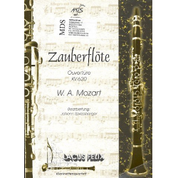 Zauberflöte KV620 - Ouvertüre für Klarinettenquartett Partitur+Stimmen - Wolfgang Amadeus Mozart / Arr. Johann Spiessberger
