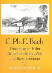 Triosonate F-Dur WQ163 - für Baßblockflöte, Viola und Bc - Carl Philipp Emanuel Bach
