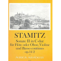 Sonate C-Dur op.14,2 - für Flöte - Carl Stamitz
