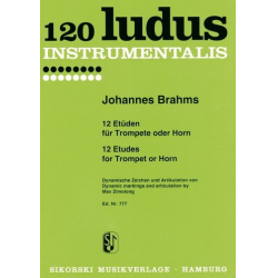 12 Etüden für Trompete (Horn) - Johannes Brahms / Arr. Max Zimolong