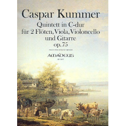 Quintett C-Dur op.75 - für 2 Flöten, Viola, - Caspar Kummer