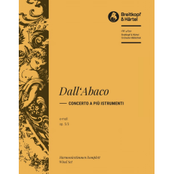 Konzert e-Moll op.5,3 : für 2 Flöten, - Evaristo Felice Dall'Abaco