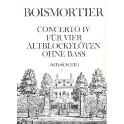 Concerto Nr.4 - für 4 Altblockflöten - Joseph Bodin de Boismortier
