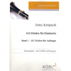 167 Etüden für Anfänger : für Klarinette - Fritz Kröpsch