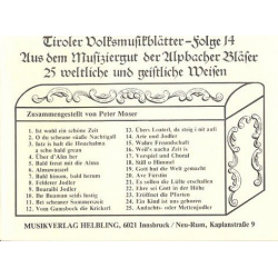 Tiroler Volksmusikblätter 14 - Peter Moser