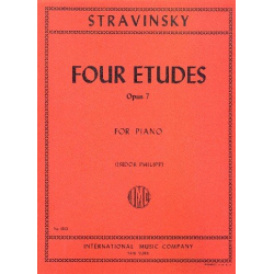 4 etudes op.7 : for piano - Igor Strawinsky