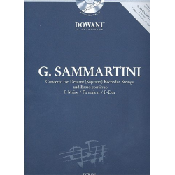 Konzert F-Dur für Sopranblockflöte, - Giuseppe Sammartini