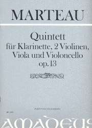 Quintett op.13 - für Klarinette, 2 Violinen, - Henri Marteau