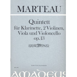 Quintett op.13 - für Klarinette, 2 Violinen, - Henri Marteau