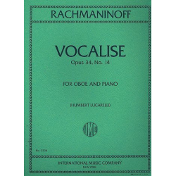 Vocalise op.34,14 : for oboe and - Sergei Rachmaninov (Rachmaninoff)