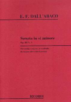 E. Dall'Abaco : Sonata In Si Min. Op.Iii N.3