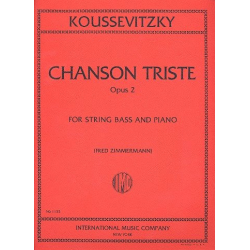 Chanson triste op.2 : for double - Serge Koussevitzky