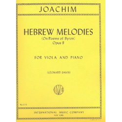 Hebrew Melodies op.9 : - Joseph Joachim